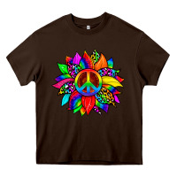 Chocolate Brown pride sunflower Heavy Core Tee - Zillion Design Studio