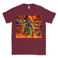 Burgundy Western Firefighter With American Classic Tee - LillyAllenDesigns