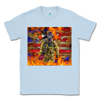 Dusty Blue Western Firefighter With American Classic Tee - LillyAllenDesigns