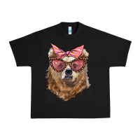 Mama Bear With Glasses And Bandana Urban Heavy Tee | Teevron