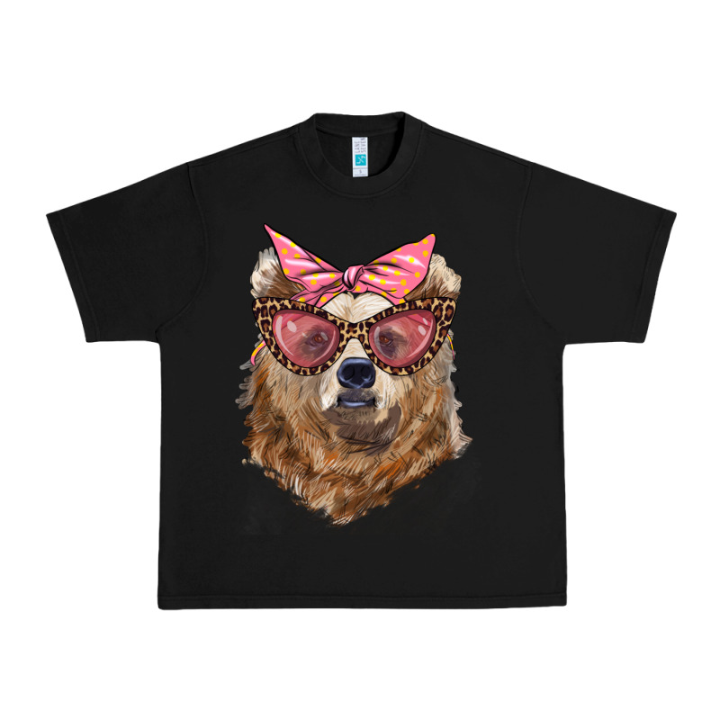 Mama Bear With Glasses And Bandana Urban Heavy Tee by Artiststas | Teevron