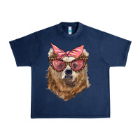Navy mama bear with glasses and bandana Urban Heavy Tee - Artiststas