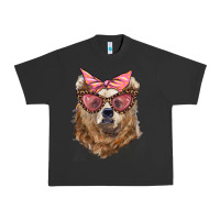 Pigment Black mama bear with glasses and bandana Urban Heavy Tee - Artiststas