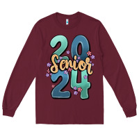 Burgundy senior 2024 Long Sleeve Tee - MaliasSmallBusiness