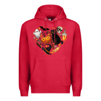 Cardinal Halloween Heart Premium Hoodie - texasbilliewilder