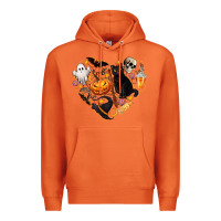 Carrot Halloween Heart Premium Hoodie - texasbilliewilder
