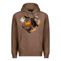Chestnut Halloween Heart Premium Hoodie - texasbilliewilder