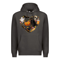 Smoke Halloween Heart Premium Hoodie - texasbilliewilder
