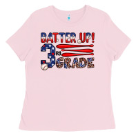 Bubblegum Pink batter up 3rd grade Ladies Tee - JahusDesignShop