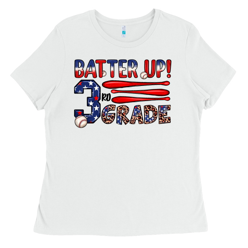 Batter Up 3rd Grade Ladies Tee by JahusDesignShop | Teevron