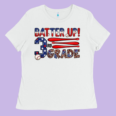Batter Up 3rd Grade Ladies Tee Designed By Jahusdesignshop