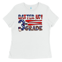 White batter up 3rd grade Ladies Tee - JahusDesignShop