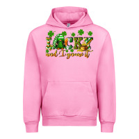 Fuchsia Pink Lucky and i gnome it St. Patrick's Day Urban Hoodie - CowGirlArtShop