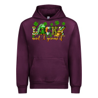 Mauve Wine Lucky and i gnome it St. Patrick's Day Urban Hoodie - CowGirlArtShop