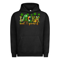 Pigment Black Lucky and i gnome it St. Patrick's Day Urban Hoodie - CowGirlArtShop