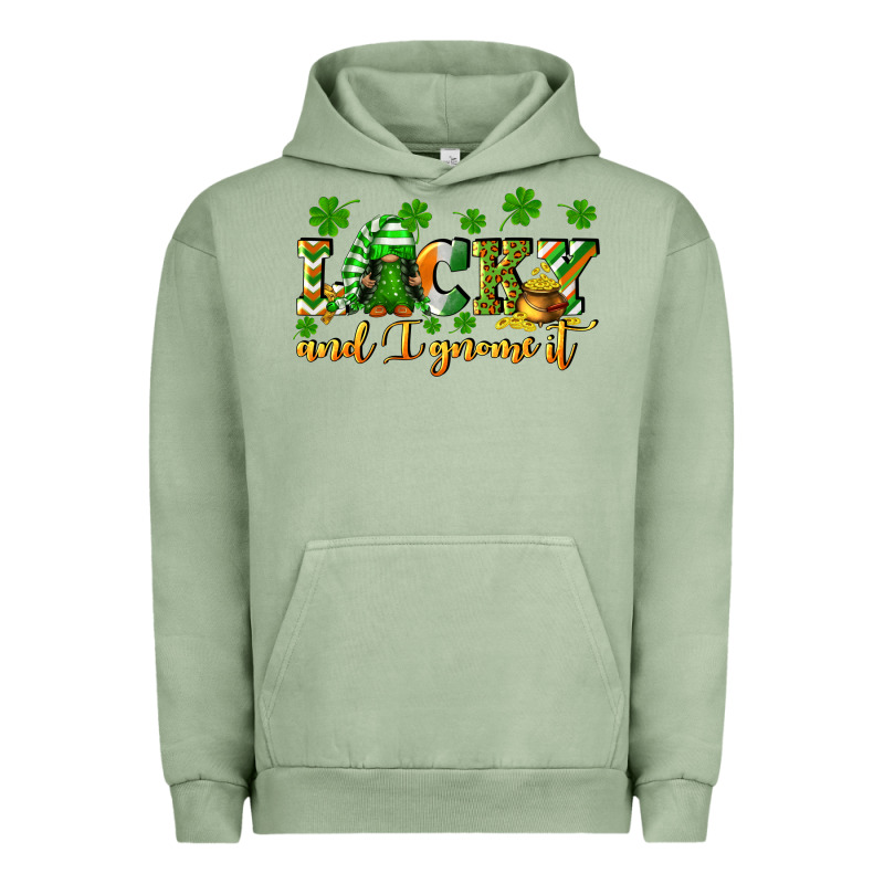 Lucky And I Gnome It St. Patrick's Day Urban Hoodie by CowGirlArtShop | Teevron