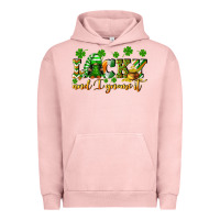 Pigment Salmon Lucky and i gnome it St. Patrick's Day Urban Hoodie - CowGirlArtShop