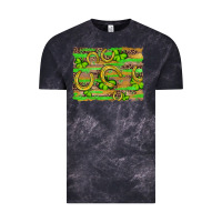 Cloud Black horseshoe shamrock leopard wood glitter background Vintage Tee - Artiststas