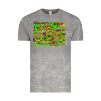 Cloud Rock horseshoe shamrock leopard wood glitter background Vintage Tee - Artiststas