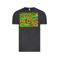 Horseshoe Shamrock Leopard Wood Glitter Background Vintage Tee | Teevron