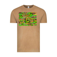 Vintage Camel horseshoe shamrock leopard wood glitter background Vintage Tee - Artiststas