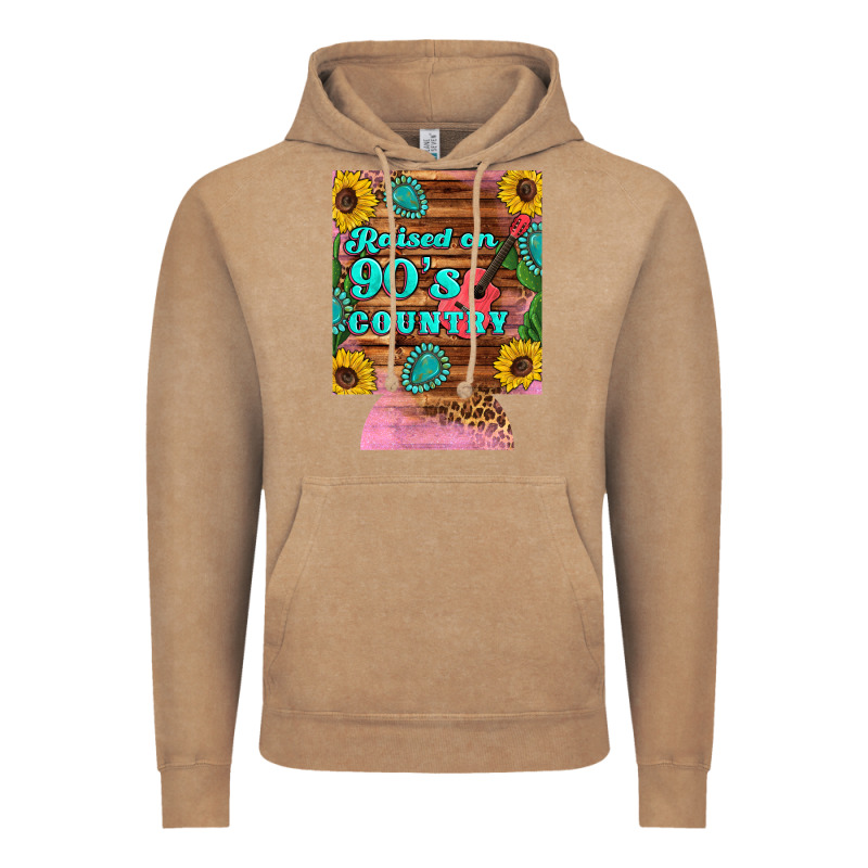 Raised 90's Country Guitar Cactus Sunflower's 12 Oz Can Cooler (regula Vintage Hoodie by Artiststas | Teevron