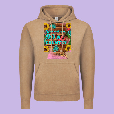 Raised 90's Country Guitar Cactus Sunflower's 12 Oz Can Cooler (regula Vintage Hoodie Designed By Artiststas