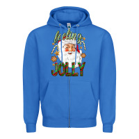 True Royal Feeling Jolly with Santa Zipper Hoodie - NancyCooperArtShop