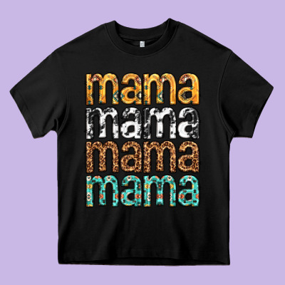 Mama Mama Mama Mama Mothers Day Heavy Core Tee Designed By Texasbilliewilder