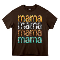 Chocolate Brown mama mama mama mama mothers day Heavy Core Tee - texasbilliewilder