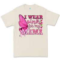 Bone I Wear Pink For My Mama with Butterfly Premium Tee - texasbilliewilder