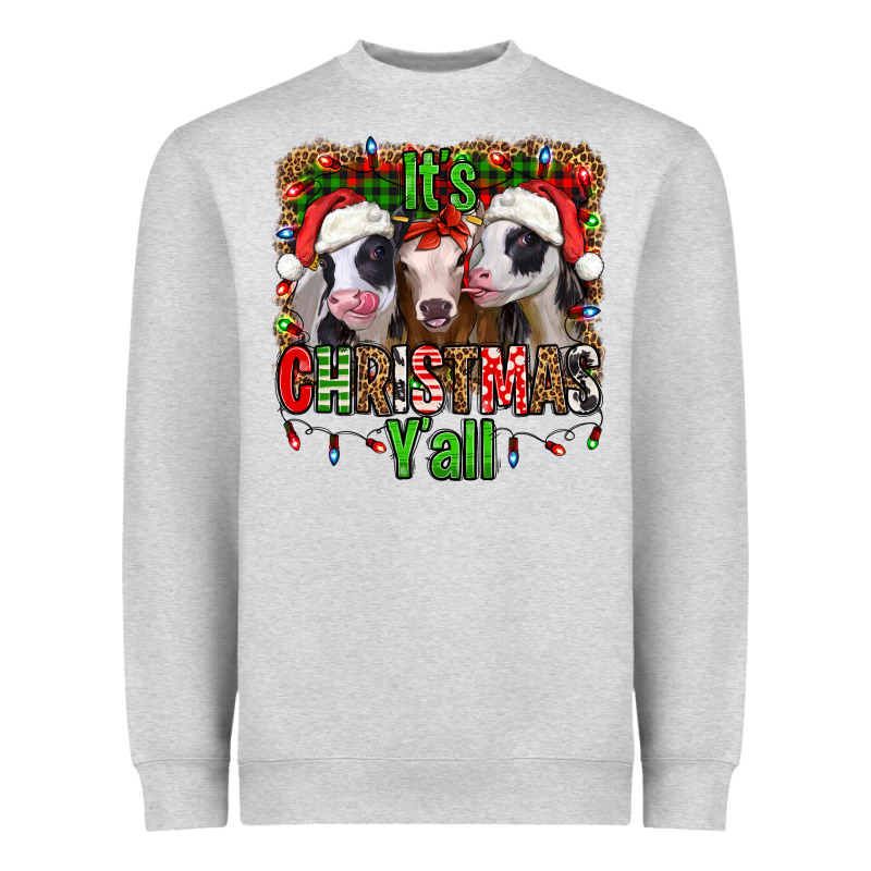 It's Christmas Y'all Heifers Heavyweight Sweatshirt by Jasminsmagicworld | Teevron