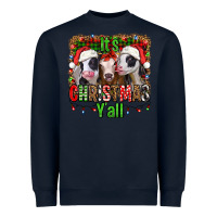 Navy it's christmas y'all heifers Heavyweight Sweatshirt - Jasminsmagicworld