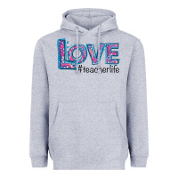 Heather Grey Love Teacher Life Heavyweight Hoodie - Bettercallsaul