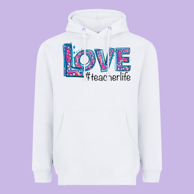 Love Teacher Life Heavyweight Hoodie Designed By Bettercallsaul