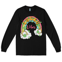 Black lucky vibes Long Sleeve Tee - MaliasSmallBusiness