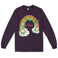 Plum lucky vibes Long Sleeve Tee - MaliasSmallBusiness