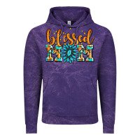 Cloud Purple blessed mom with gemstone Vintage Hoodie - AdoDesignShop