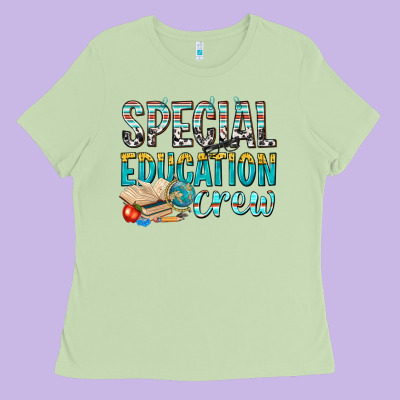 Special Education Crew Ladies Tee Designed By Texasbilliewilder