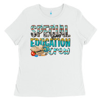 White special education crew Ladies Tee - texasbilliewilder