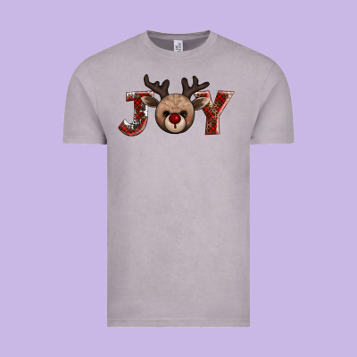 Joy Reindeer Vintage Tee Designed By Adodesignshop