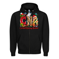 Black CNA Certified Nursing Assistant Christmas Zipper Hoodie - MaliasSmallBusiness