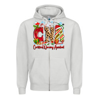 Dove Grey CNA Certified Nursing Assistant Christmas Zipper Hoodie - MaliasSmallBusiness