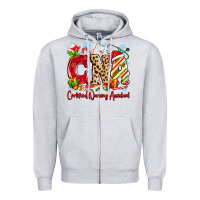 Heather Grey CNA Certified Nursing Assistant Christmas Zipper Hoodie - MaliasSmallBusiness