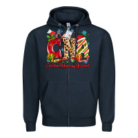 Navy CNA Certified Nursing Assistant Christmas Zipper Hoodie - MaliasSmallBusiness