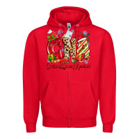 Red CNA Certified Nursing Assistant Christmas Zipper Hoodie - MaliasSmallBusiness