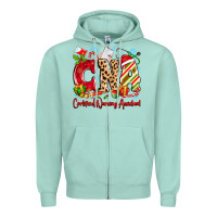 Seafoam CNA Certified Nursing Assistant Christmas Zipper Hoodie - MaliasSmallBusiness