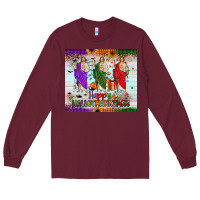 Burgundy san judas happy  hallothanksmas Long Sleeve Tee - JahusDesignShop