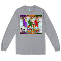 Heather Grey san judas happy  hallothanksmas Long Sleeve Tee - JahusDesignShop