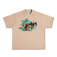 Burro cowhide leopard turquoise patch Urban Heavy Tee - AdoDesignShop